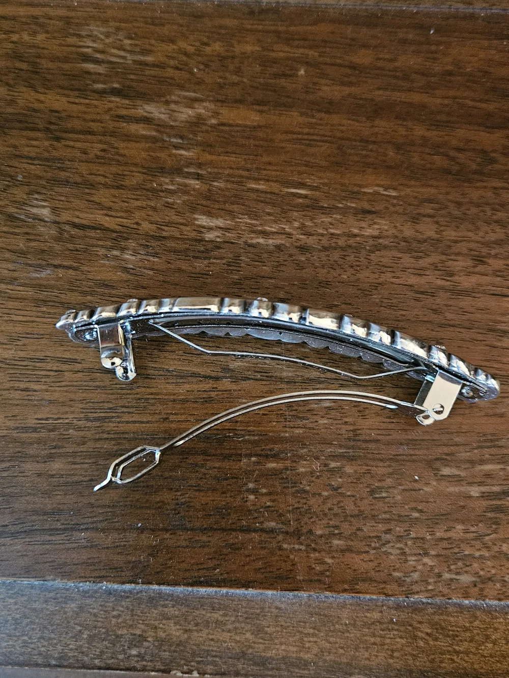 Brighton Silver-plated Le Beau Heart Barette with Crystal Accents